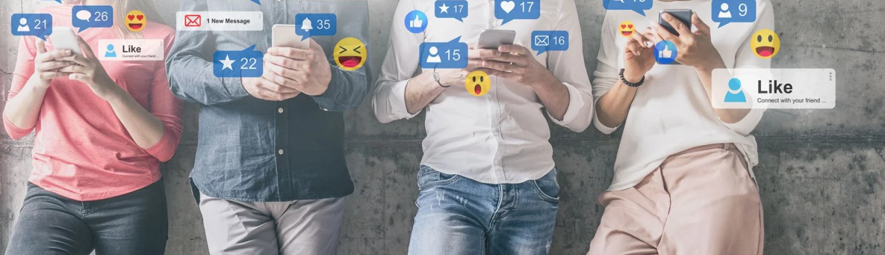 Junge Menschen am Smartphone nutzen Social Media, Copyright: REDPIXEL - stock.adobe.com