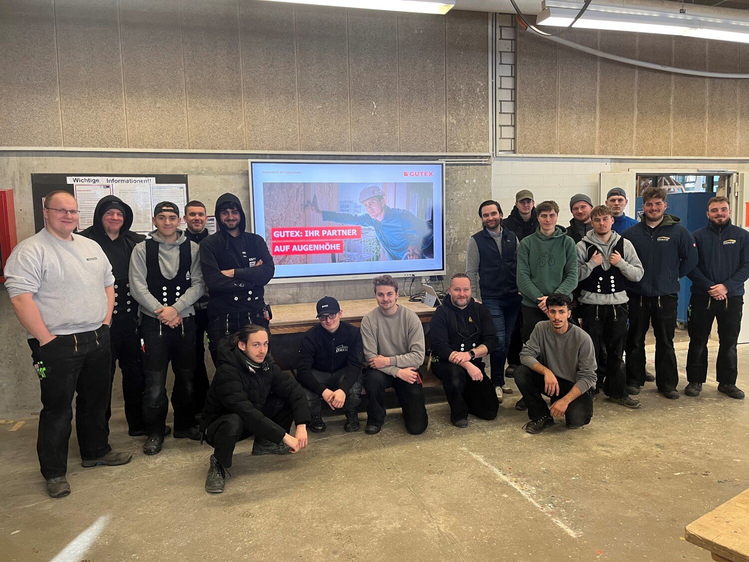Anwendungsschulung der Firma Gutex, Copyright: BZB