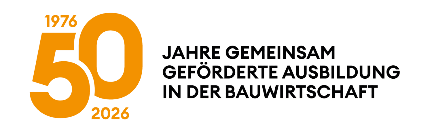 Logo SOKA-BAU 50 Jahre geförderte Bauausbildung, Copyright: SOKA-BAU