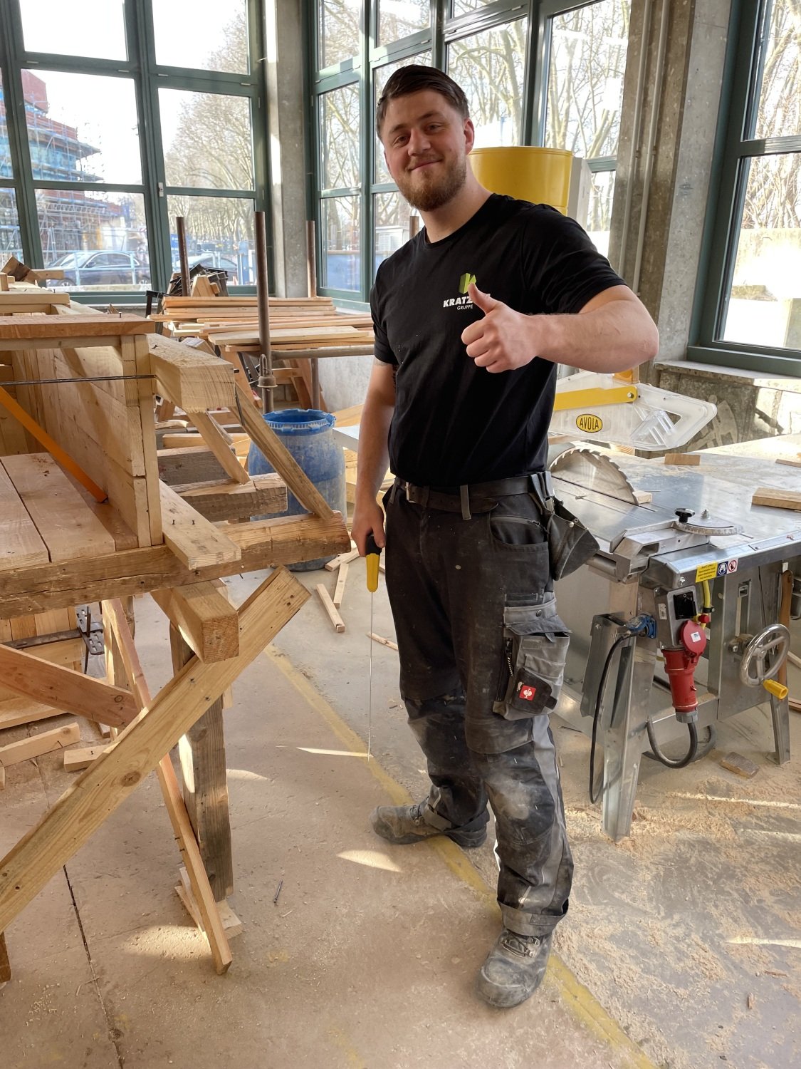 Angehender Betonbauer Vinzent Kratzert, Copyright: BZB