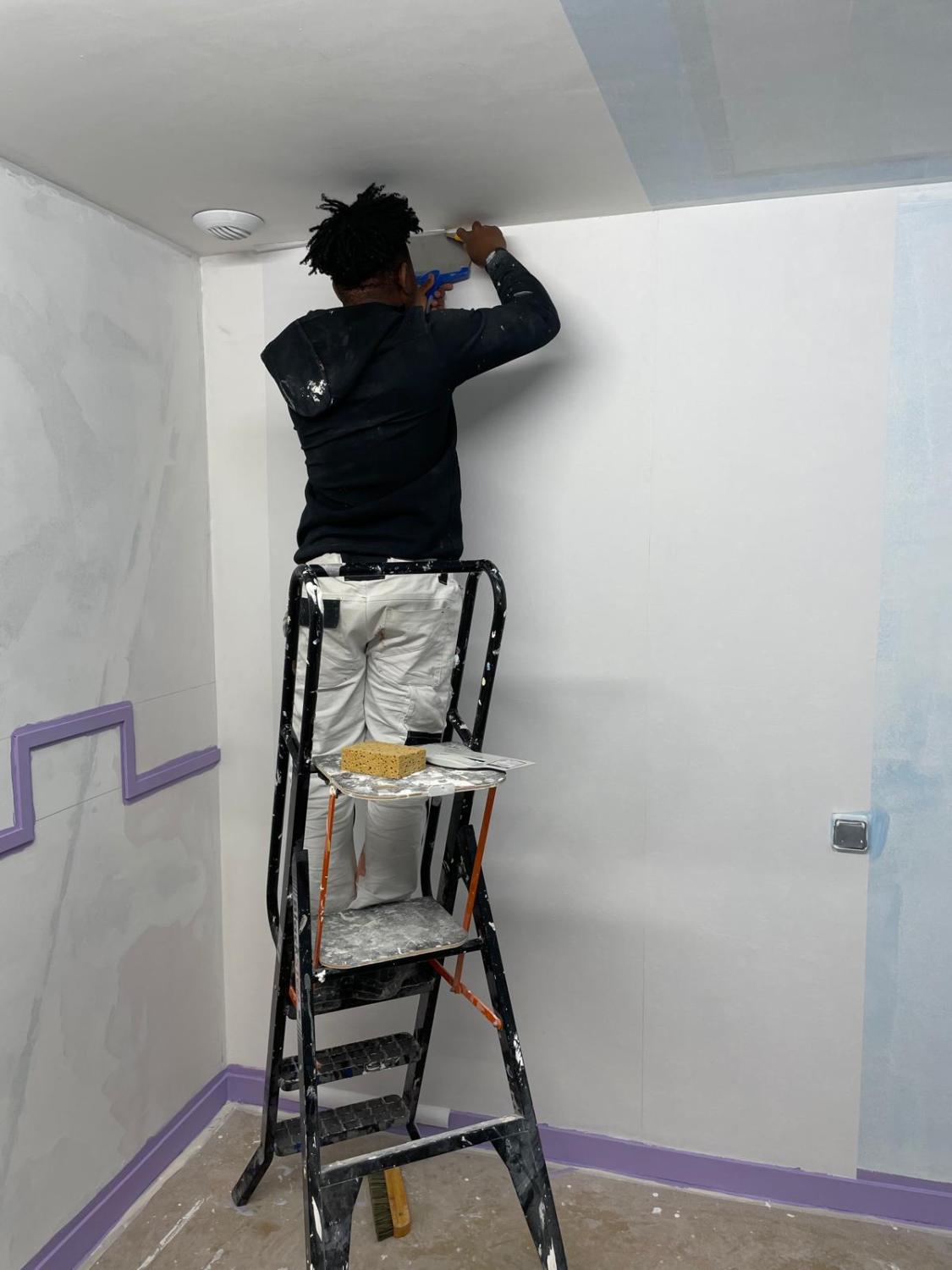 Ein Rundgang durch die Ausbildungshallen im Ausbildungszentrum in Grenoble - Stuckateure, Copyright: BZB