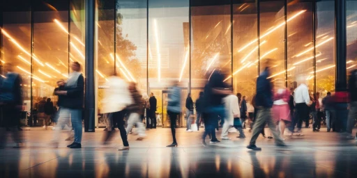 Menschen vor einem Messegebäude, Copyright: Bartek - stock.adobe.com
