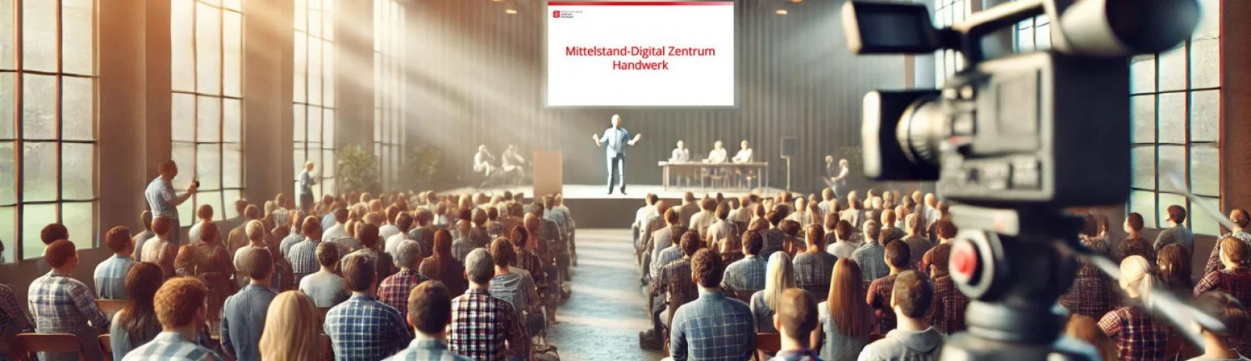 Menschen in einem Vorstragsraum, Copyright: Mittelstand-Digital Zentrum Handwerk